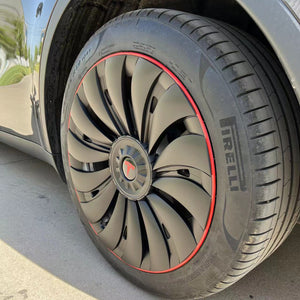 Tesla Redline Wheel Caps Model Y Überturbine Wheel Covers 19 inch Matte 4PCS for Gemini Wheels 2020-2024 Year