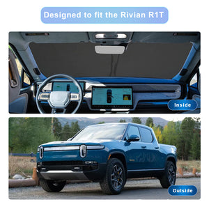 Rivian R1T R1S Front Windshield Sunshade 5-Layer Foldable Windshield Sun Shade Rivian R1T R1S Accessories