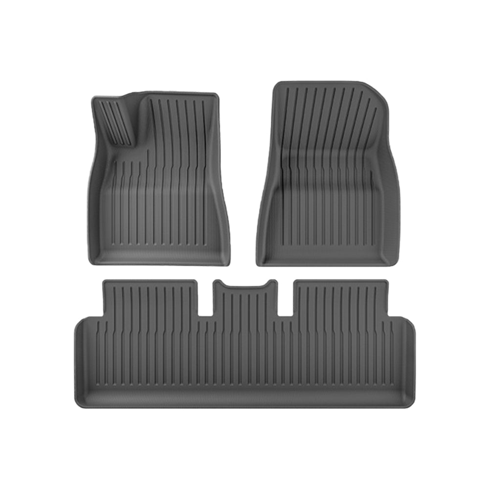 Pack Of 3] GAFAT Tesla Model 3 2024 2025 Boot Mat, Front And Rear, TPE