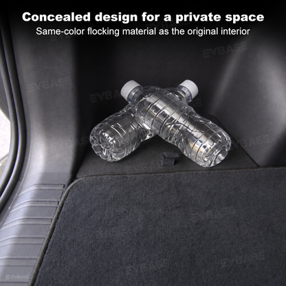 Trunk Cargo Side Storage Covers for Rivian R2 Carpeted Cargo Side Lids Hidden Storage Compartment with Pull Tabs