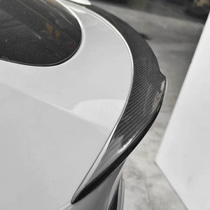 EVBASE Tesla Model Y Spoiler Real Carbon fiber Rear Trunk Lid Big Sport Spoiler Wing Glossy