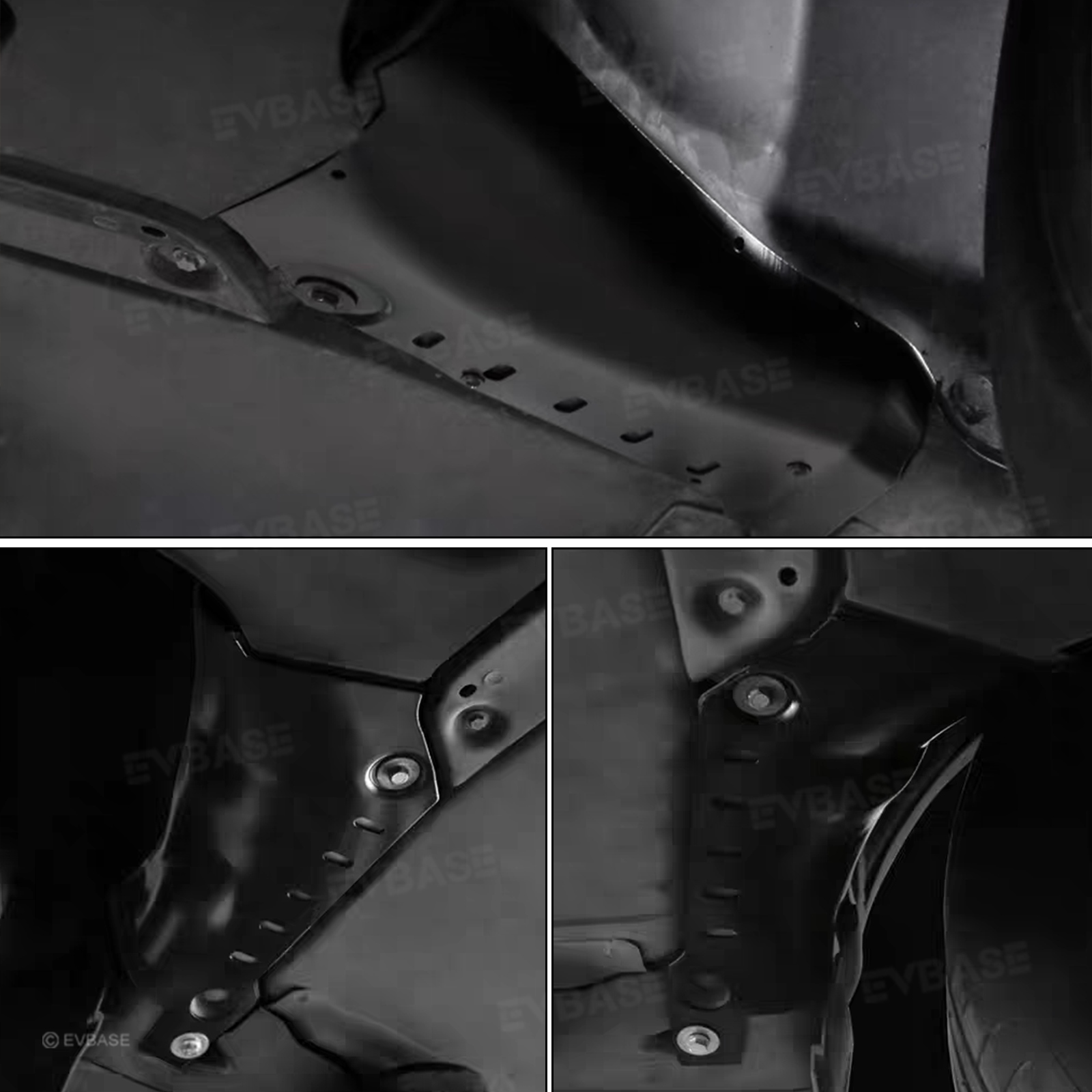 Model 3/Y Coolant Line Skid Plate Protection Guards Lower Chassis Coolant Pipe Protection Cover (Powder Coated)-Carbon Steel