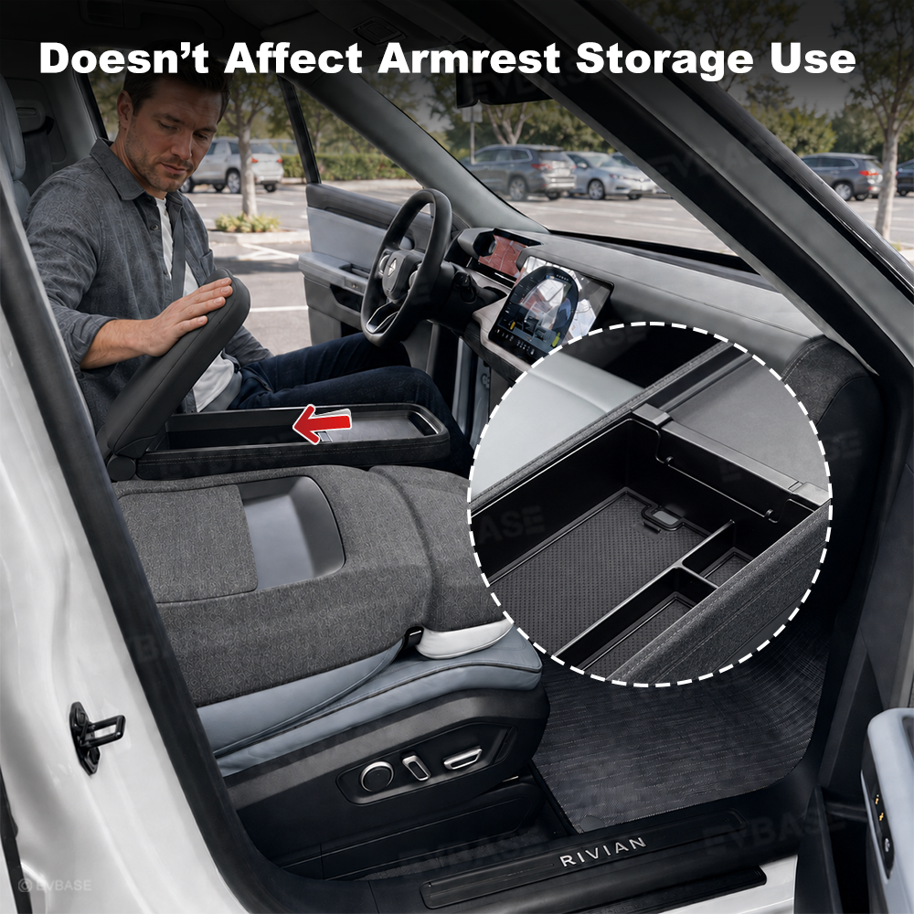 Center Console Organizer Tray for Rivian R2 Armrest Storage Box
