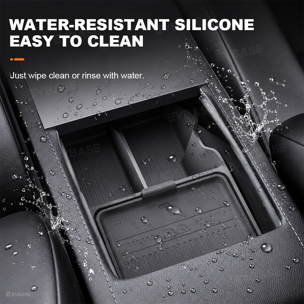 Model Y Juniper/ 3 Highland Silicone Center Console Organizer Armrest Storage Tray with Lid