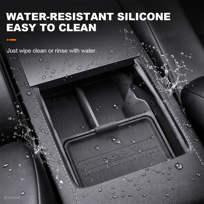 Model Y Juniper/ 3 Highland Silicone Center Console Organizer Armrest Storage Tray with Lid