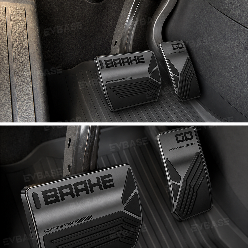 Model Y/ YL/ 3 Aluminum Alloy Brake & Accelerator Pedal Covers Non-Slip Foot Pedals Pads Set