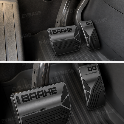 Model Y/ YL/ 3 Aluminum Alloy Brake & Accelerator Pedal Covers Non-Slip Foot Pedals Pads Set