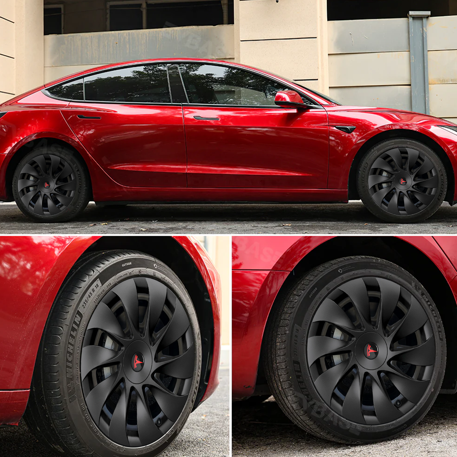 Model 3 Standard Wheel Covers for Tesla 18 Inch Prismata Wheels Überturbine Style Hubcaps