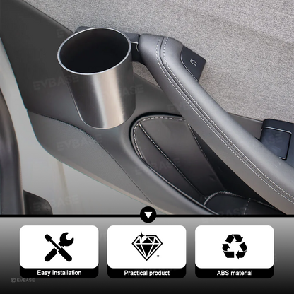 Model Y Juniper/ 3 Highland ABS Side Door Cup Holder Special Storage Drink Holder 4PCS