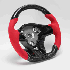 New Tesla Steering Wheel Customized Model 3 Y Carbon Fiber Steering Wheel