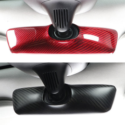 Interior Rearview Mirror Cover Model 3 Y Real Carbon Fiber Rearview Mirror Backside Overlay for Tesla