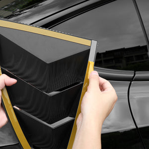 Tesla Model 3 Y Rear Side Window Louvers Air Vent Scoop Louvers Covers Carbon Fiber 2pcs