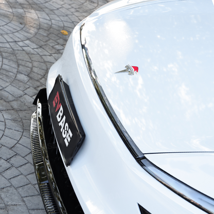 Christmas Holiday Car Decor Headrest Hat LED Christmas Wreath Lighted Snowman Plush Figurines 3D Xmas Emblem Stickers for Tesla