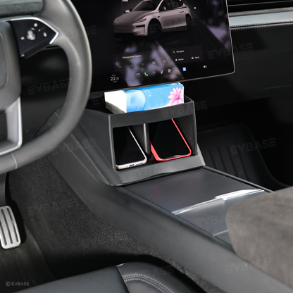 Model Y Juniper/ 3 Highland/ Y L Under-Screen Storage Organizer with Center Console Wireless Charging Pad Liner