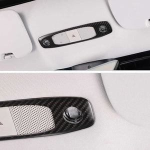 Tesla Real Carbon Fiber Reading Light Cover Trim Model 3 Y Interior Decoration Cover Accessories