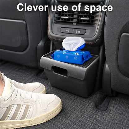 Rear Center Console Storage Box for Rivian R2 Rear Seat Organizer Trash Can