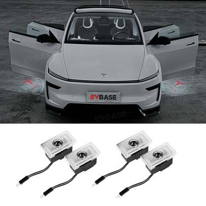 Model Y Juniper/ 3 Highland Puddle Lights Multi-Color T Logo Door Projection Lights with Factory Screen Control