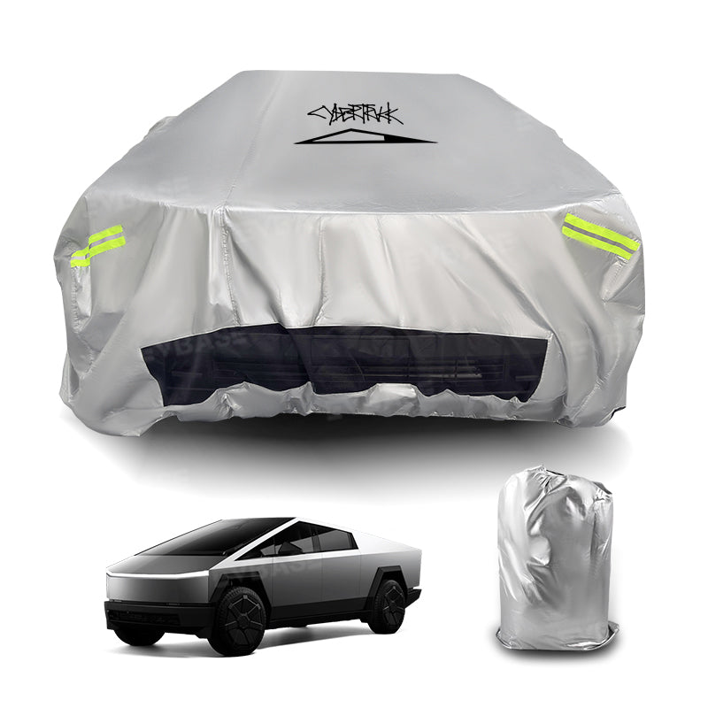 Cybertruck Full Car Covers Waterproof Sliver Coating All Weather Outdoor Protection Exterior Accessories for Tesla