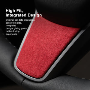 Customized Tesla Model 3 Y Steering Wheel Middle frame Cover Alcantara Suede Cover