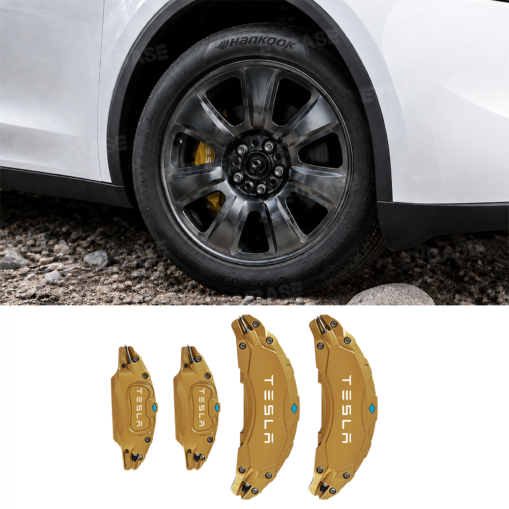 Model Y Juniper/ Model Y L Brake Caliper Covers Set Performance Aluminum Front & Rear Caliper Protector Precision Bolt-On