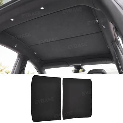 Model Y L Glass Roof Sunshade Ice Crystal Sunroof Shade Foldable Heat Reflective Sun Visor