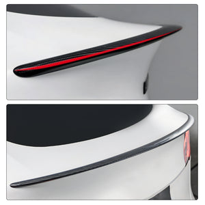 2023 EVBASE Tesla Red Real Carbon Fiber Spoiler Wing for Model 3 Y