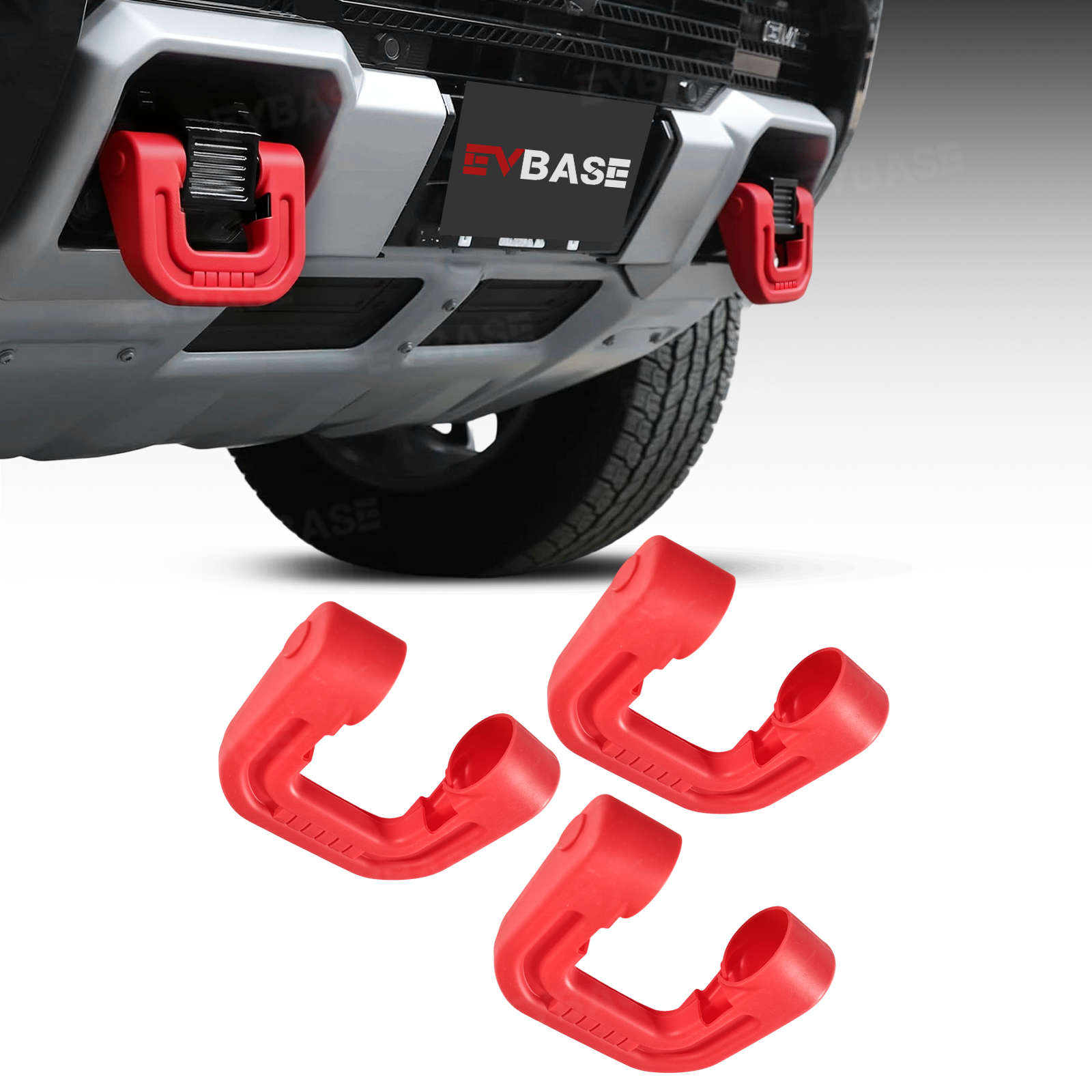 Tow Hook Covers for GMC Hummer EV Front Rear Bumper Performance D-ring Recovery Hook 3PCS