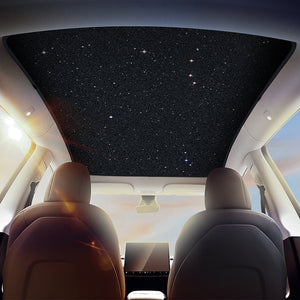 EVBASE Tesla Model Y Starry Sky Sunroof Sunshade with Silver Coated Cloth