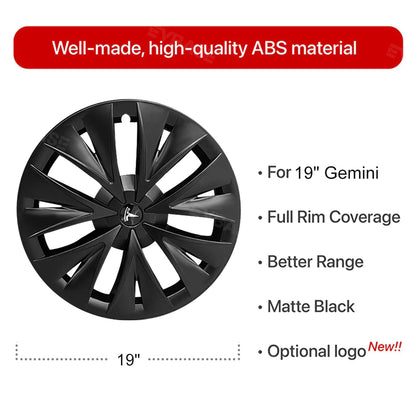 Model Y Wheel Covers 19" Wheel Caps ABS Hubcaps Replacement 4PCS Rim Protection For Tesla Gemini Wheels