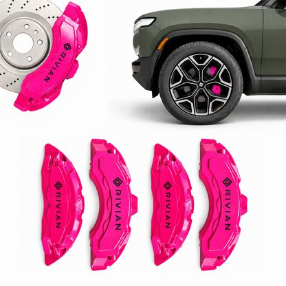 Brake Caliper Covers for Rivian R1S/R1T Front & Rear Caliper Protector Performance Look Precision Bolt-On