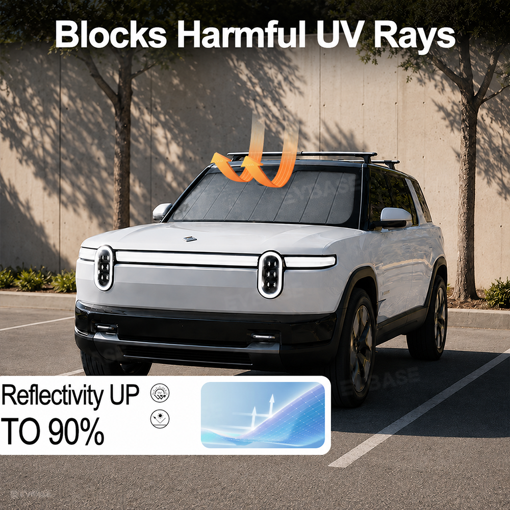 Windshield Sunshade for Rivian R2 OEM-Style Front Window Shade Heat Insulation & UV Protection