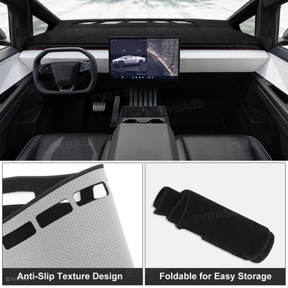 Cybertruck Dash Cover Anti-Glare Sun Protection Suede Dashboard Mat