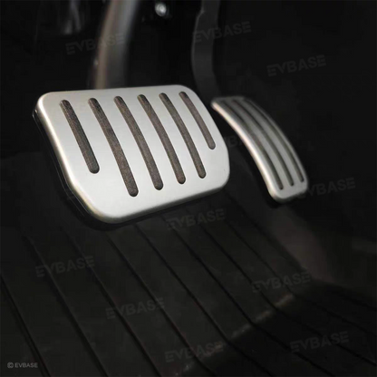 Model Y Juniper/ 3 Highland Aluminum Performance Foot Pedal Covers Non-Slip Slide-On Rail Lock Brake & Accelerator Pedal Pads Protector Set
