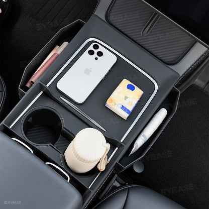 Model Y/ 3 Center Console Upper Organizer Silicone Storage Tray with Side Pockets