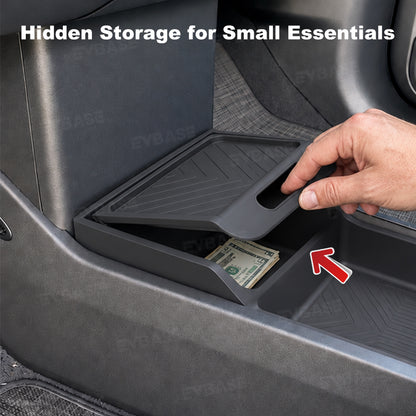 Lower Center Console Organizer 2.0 for Rivian R2 Under Console Storage Tray