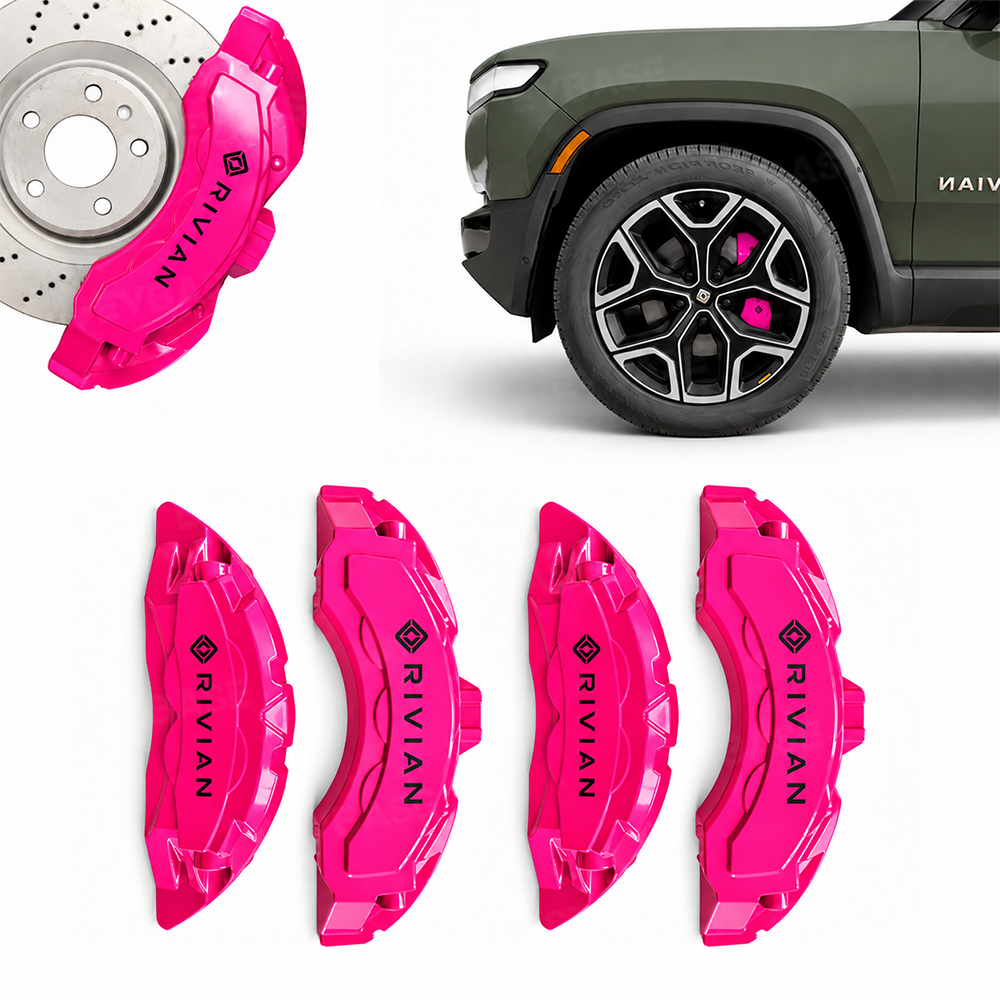 Brake Caliper Covers for Rivian R1S/R1T Front & Rear Caliper Protector Performance Look Precision Bolt-On