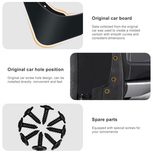 EVBASE Model X Mud Flaps 2023 Tesla Model X Splash Guards Mudguards Model X Exterior Accessories