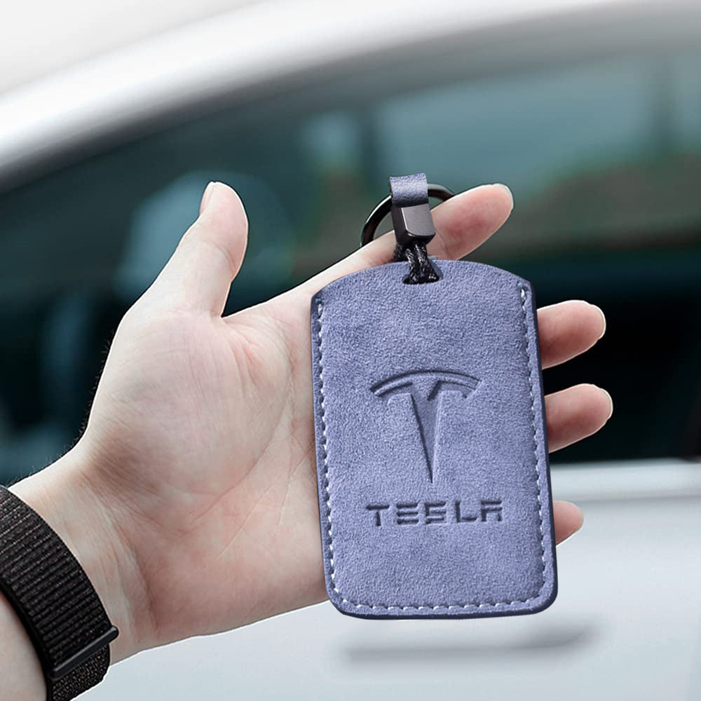 EVBASE Tesla Key Card Holder Model 3/Y/X/S Key Card Case With Key Chain for  Tesla Accessories