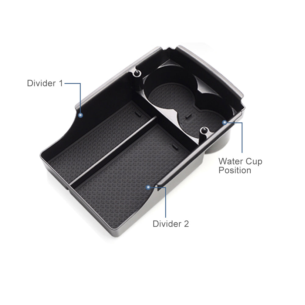 Upgrade Car Armrest Storage Box Water Cup Holder Car Tissue Box Phone Holder  US