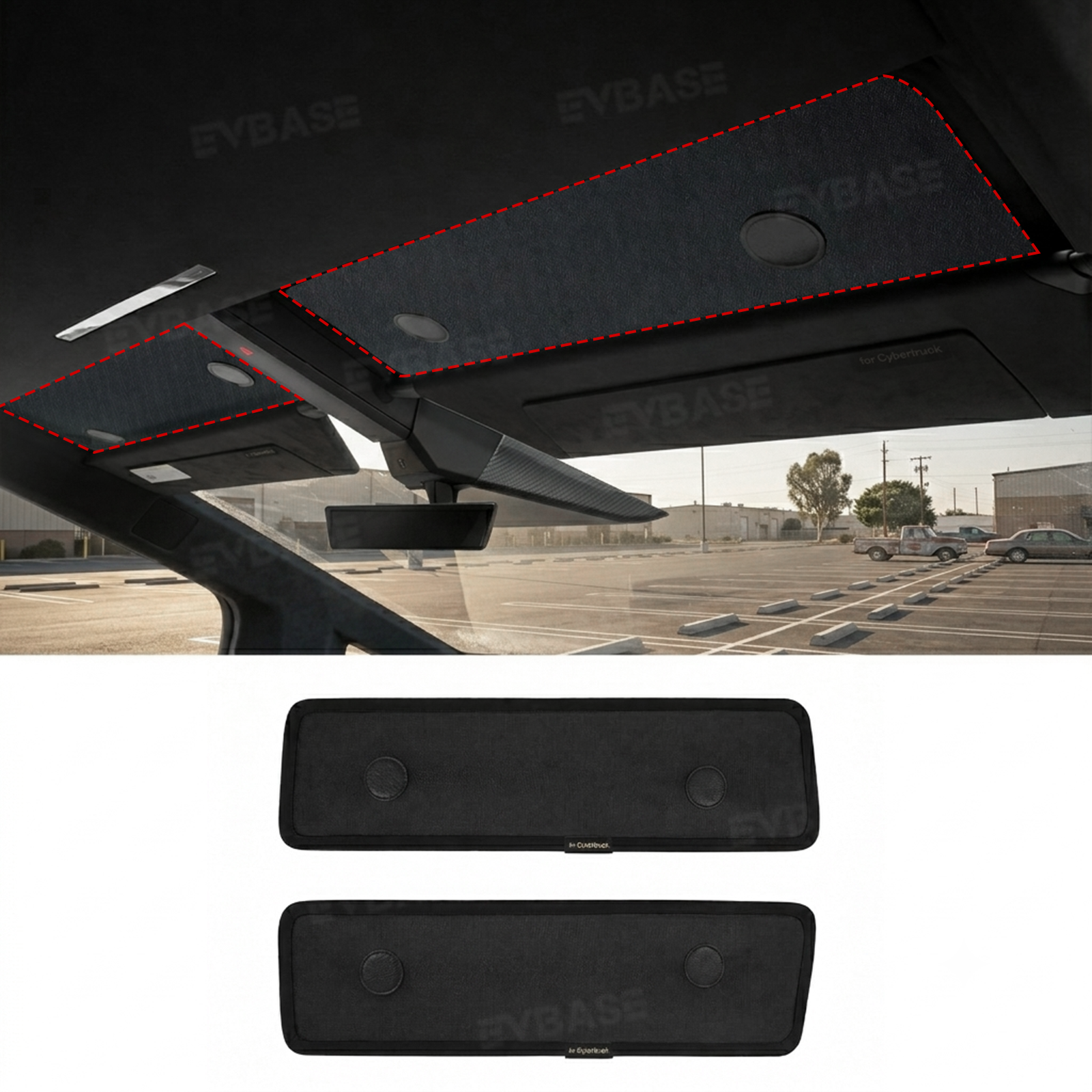 Cybertruck Upper Front Windshield Sun Shade Anti-Glare Mesh Visor