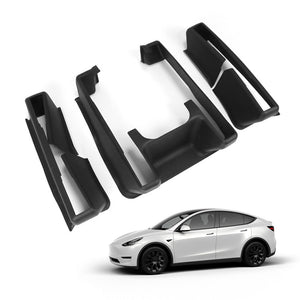 EVBASE Tesla Model Y Underseat Protector TPE Seat Slide Rail Pad Cover Anti Kick Seat Base Cover 3Pcs