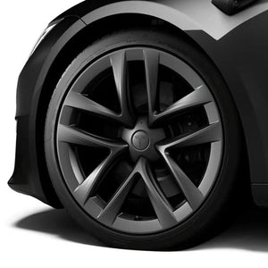 EVBASE 特斯拉 3 型輪罩 18 英寸運動型 S 格子版蜘蛛輪帽 4 件啞光