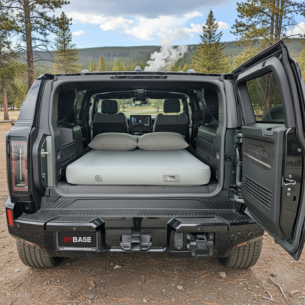 Air Mattress for Hummer EV SUV Inflatable Camping Mattress Bed Rear Trunk Travel Sleeping Pad with External Air Pump