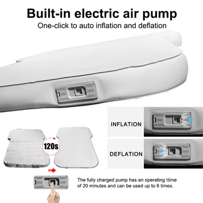 Air Mattress for Hummer EV SUV Inflatable Camping Mattress Bed Rear Trunk Travel Sleeping Pad with External Air Pump