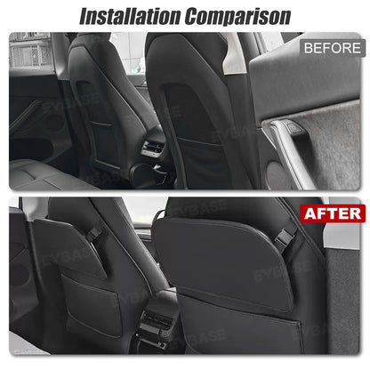 Back Seat Kick Protector with Foldable Tray Table for Tesla Model Y/ Y Juniper & Model 3 /3 Highland