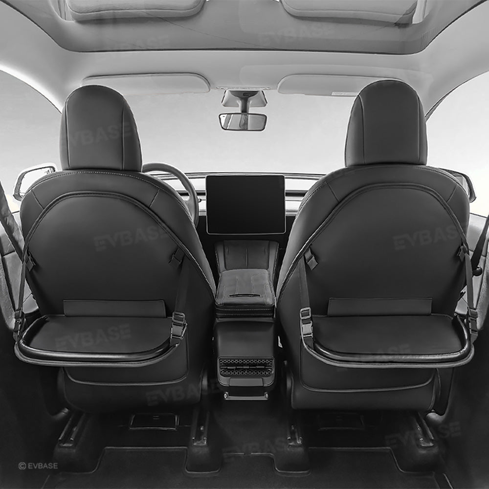 Back Seat Kick Protector with Foldable Tray Table for Tesla Model Y/ Y Juniper & Model 3 /3 Highland