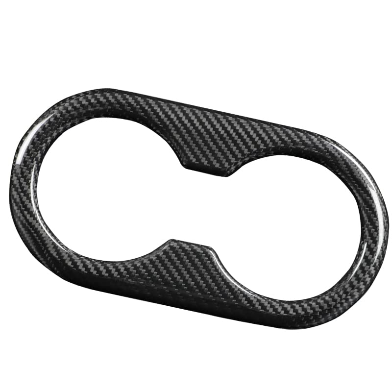 Tesla Model Y 3 Carbon Fiber Interior Accessories Center Console Cup Holder Cover