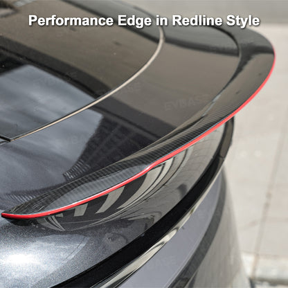Carbon Fiber Rear Wing Spoiler for Model 3 Highland/ Y Juniper with Performance Style Redline Rear Trunk Spoiler