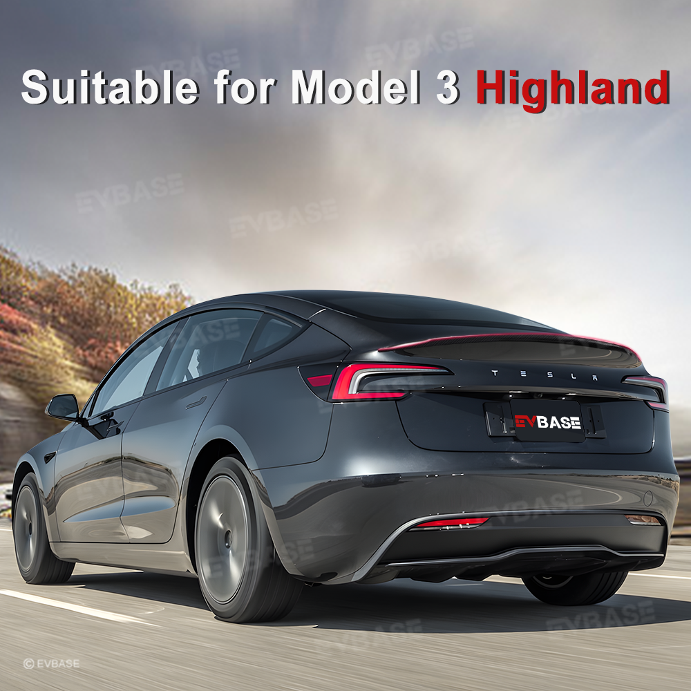 Carbon Fiber Rear Wing Spoiler for Model 3 Highland with Performance Style Redline Rear Trunk Spoiler