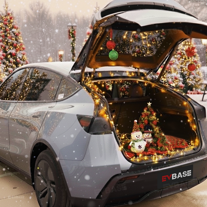 Christmas Snowman Lighted Plush Snowmen Figurines Adorable Tiny Model Xmas Interior Decor for Tesla